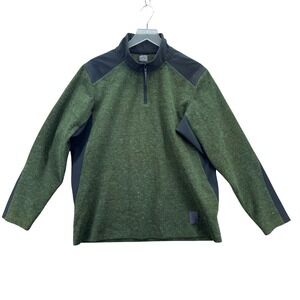 Magpul‎ Mens Commando 1/4 Zip Pullover Sweater Size L Green Wool Blend Tactical